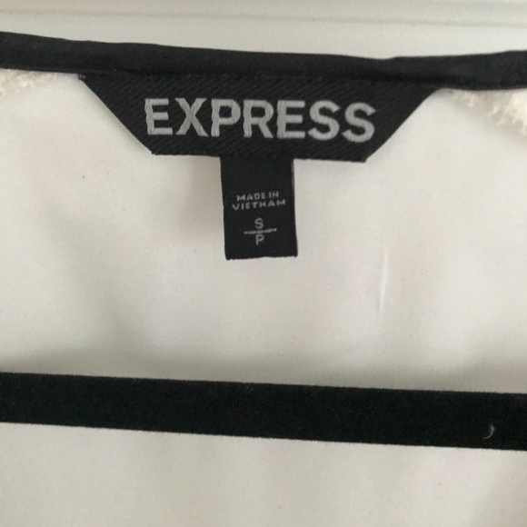 White Lace Blouse with Faux Leather - Picture 3 of 3